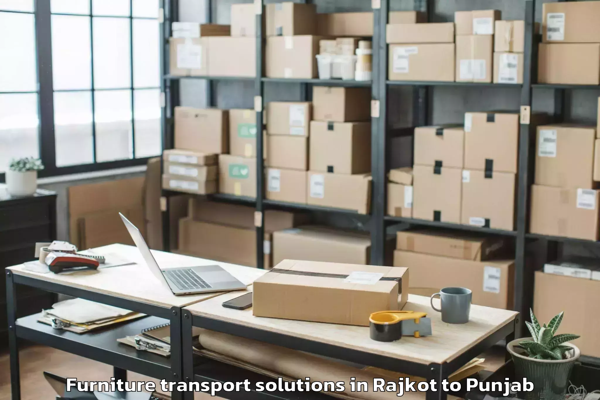 Rajkot to Adampur Jalandhar Furniture Transport Solutions Booking